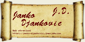 Janko Đanković vizit kartica